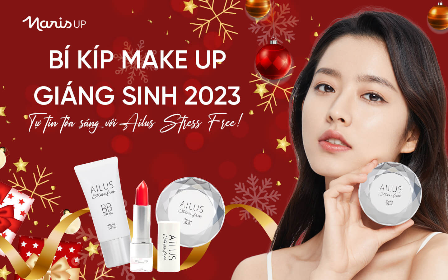 Bí kíp make up Giáng sinh 2023 - Tự tin tỏa sáng với Ailus Stress Free!