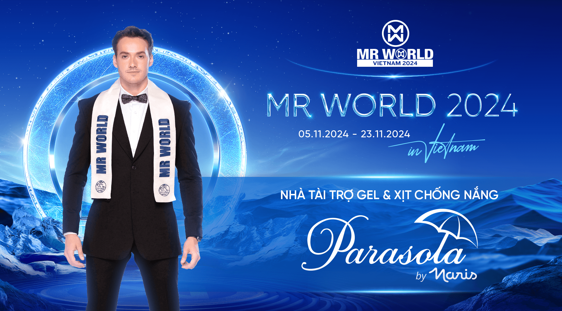 Parasola By Naris Chính Thức Trở Thành Nhà Tài Trợ Gel Và Xịt Chống Nắng Cuộc Thi Mr World 2024